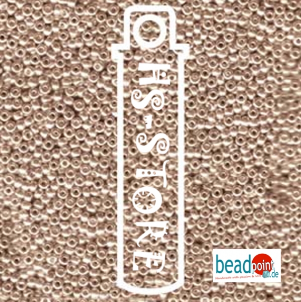 11/0 SEED BEAD-APRX 24GMS GALVANIZED LT ROSE #1086