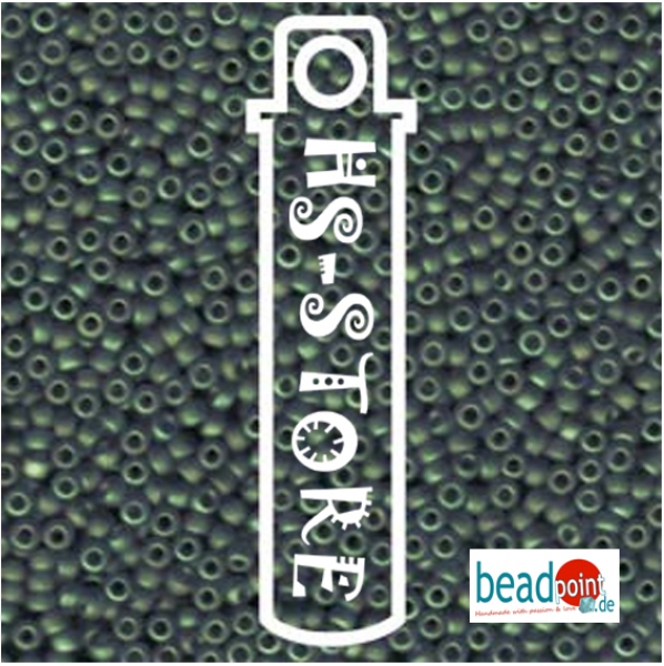 11/0 SEED BEAD-APRX 24GMS SEMI-MATTE LEAF GREEN