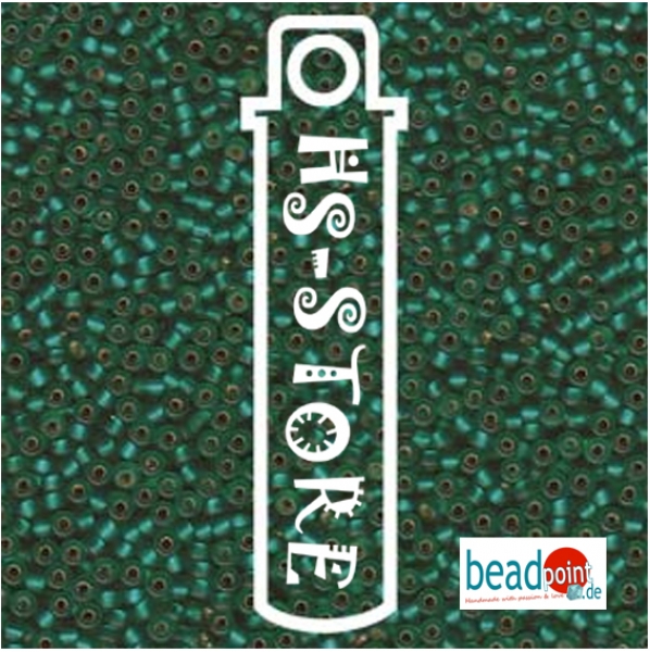 11/0 SEED BEAD-APRX 24GMS MATTE S/L EMERALD