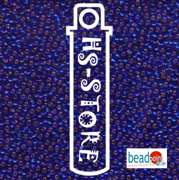11/0 SEED BEAD-APRX 24GMS SILVER LINED COBALT