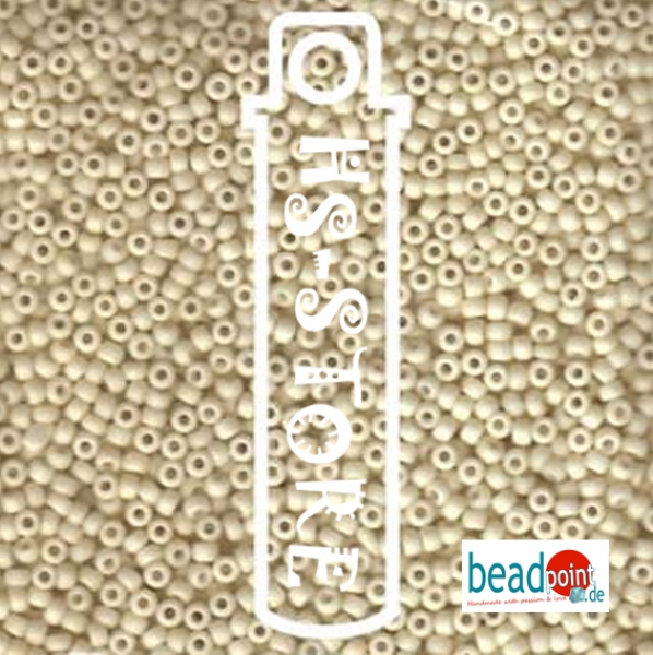 11/0 SEED BEAD-APRX 23 GM MATTE OPAQUE CREAM