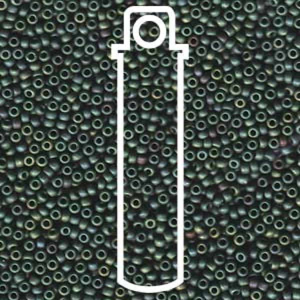11/0 SEED BEAD-APX 23.0GM FANCY FROSTED LEAF GREEN MULTI