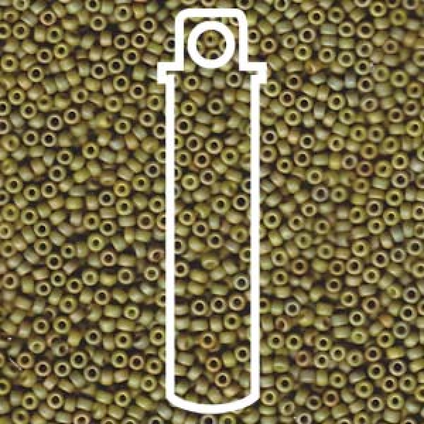 11/0 SEED BEAD-APX 23.5GM FANCY FROSTED LIGHT OLIVE IRIS