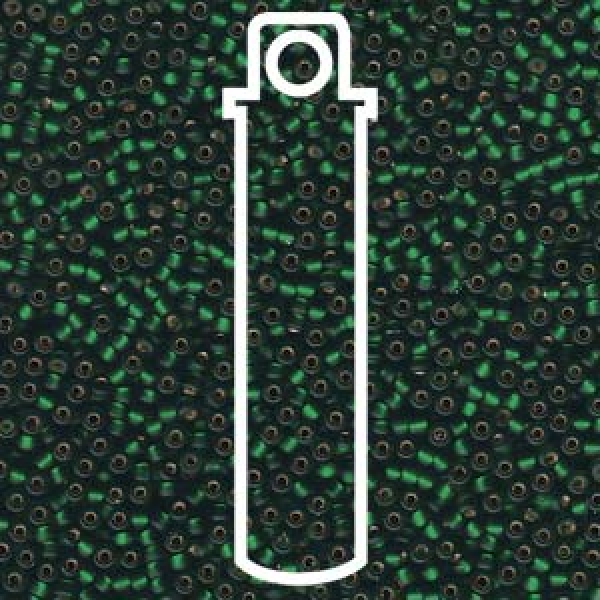 11/0 SEED BEAD-APRX 24GMS MATTE S/L DK EMERALD