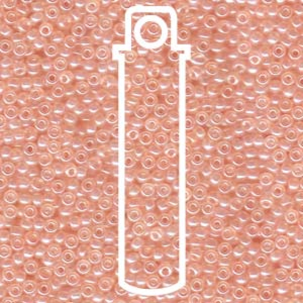 11/0 SEED BEAD-APRX 24GMS LT PEACH LUSTER