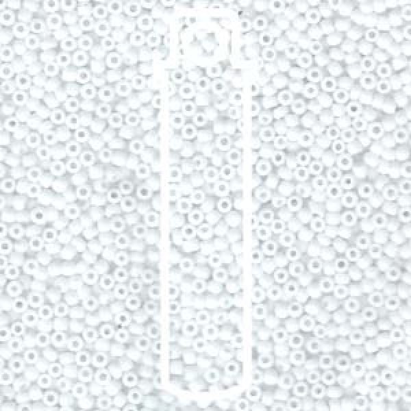 11/0 SEED BEAD-APX 23.5GM MATTE OPAQUE WHITE