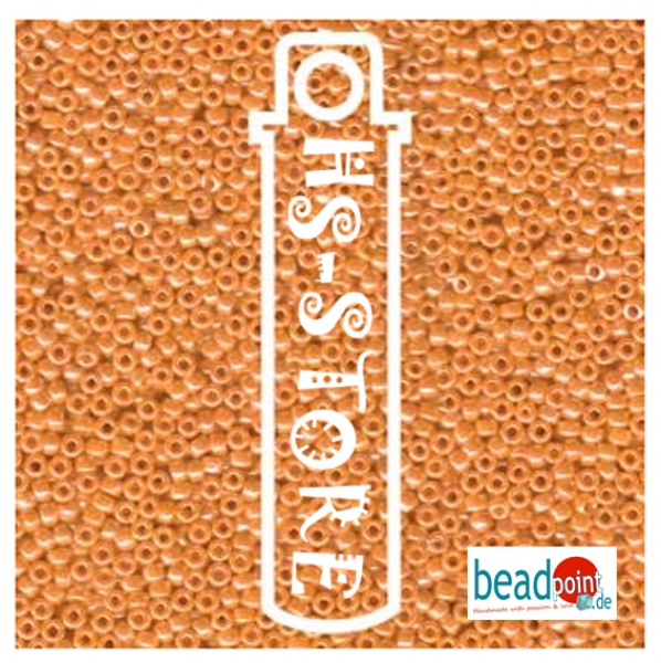 11/0 SEED BEAD-APRX 24GMS OPAQUE LT ORANGE LUSTER #423