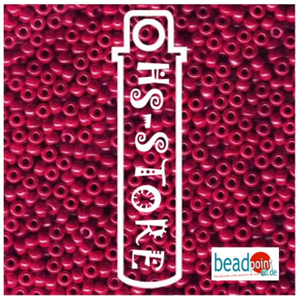 11/0 SEED BEAD-APRX 24GMS OPAQUE RED LUSTER