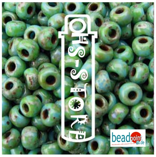 11/0 ROUND PICASSO SEAFOAM GREEN MATTE-APPRX 23GM/TB