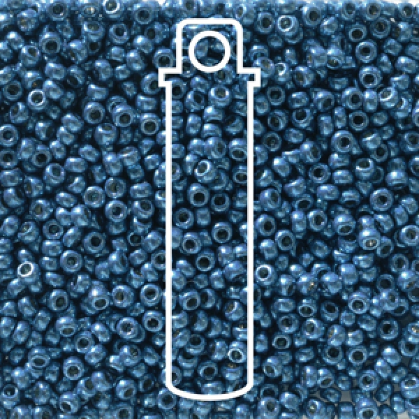 11/0 ROUND DURACOAT GALV DEEP AQUA BLUE APRX 24GM/TB