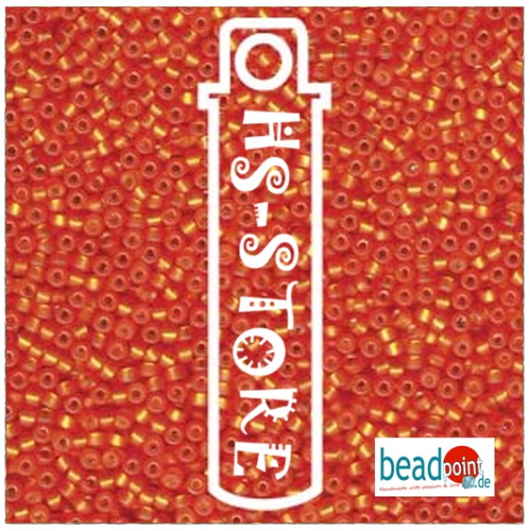 11/0 SEED BEAD-APRX 24GMS MATTE S/L ORANGE