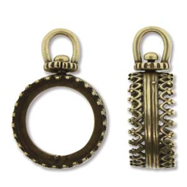A/B Endteil für 1122 antik vintage brass 14mm BG 1PCS