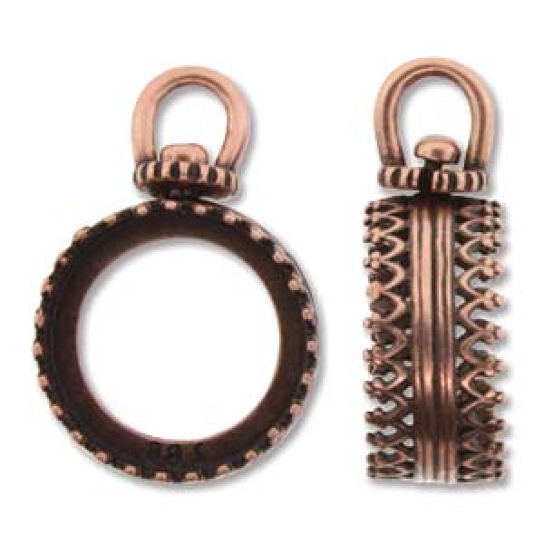 A/C Endteil für 1122 antik copper plate 14mm BG 1PCS