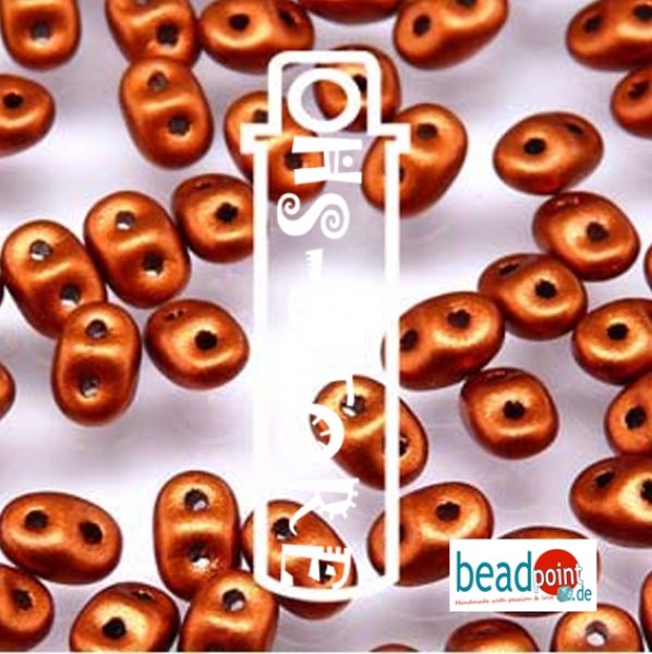 SUPERDUO 2.5X5MM CRYSTAL BRONZE FIRE RED-APRX 22.5GM/TB