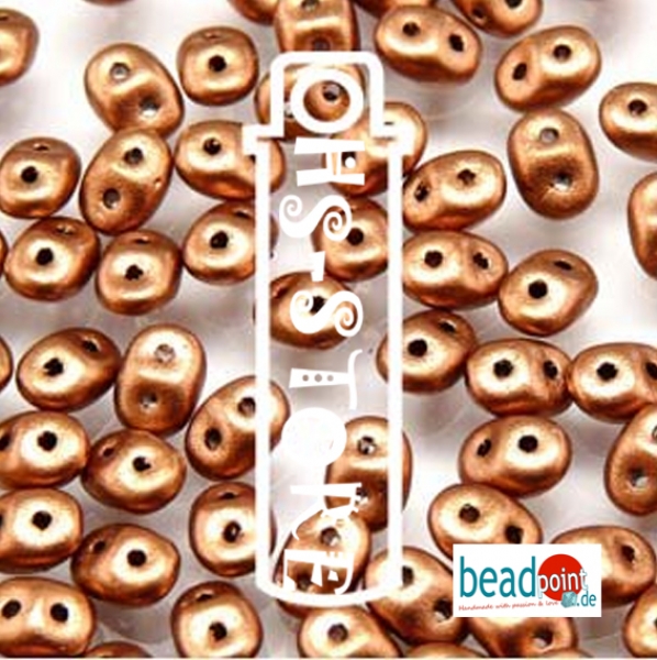 SUPERDUO 2.5X5MM CRYSTAL BRONZE COPPER-APRX 22.5GM/TB