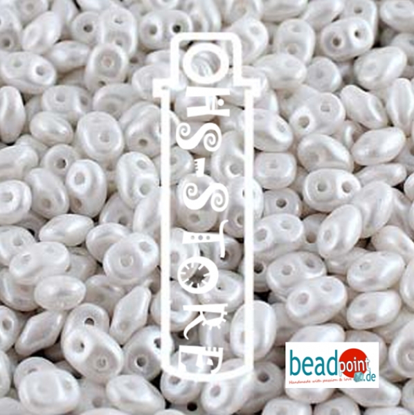 SUPERDUO 2.5X5MM PEARL SHINE WHITE --APRX 22.5GM/TB