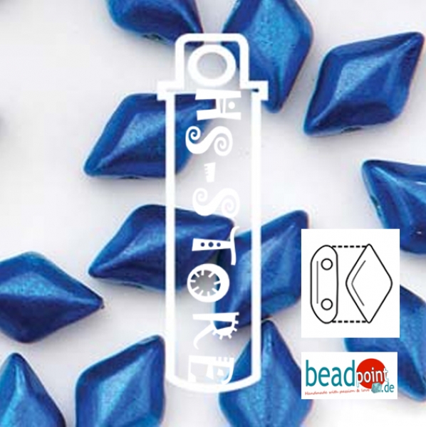 GEMDUO 8X5MM METALUST CROWN BLUE 8+ GM/TB