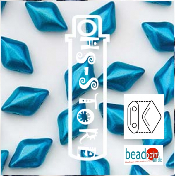 GEMDUO 8X5MM METALUST TURQUOISE 8+ GM/TB