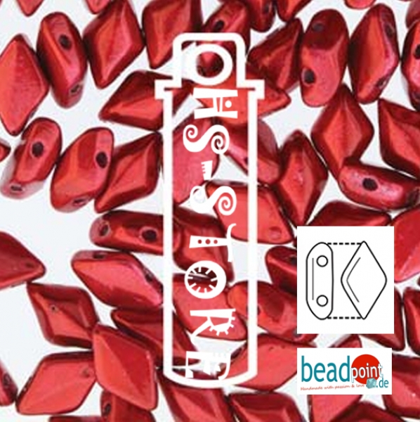 GEMDUO 8X5MM METALUST LIPSTICK RED 8+ GM/TB