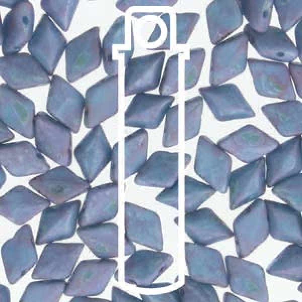 GEMDUO 8X5MM TURQUOISE BLUE NEBULA MATT 8+GM/TB