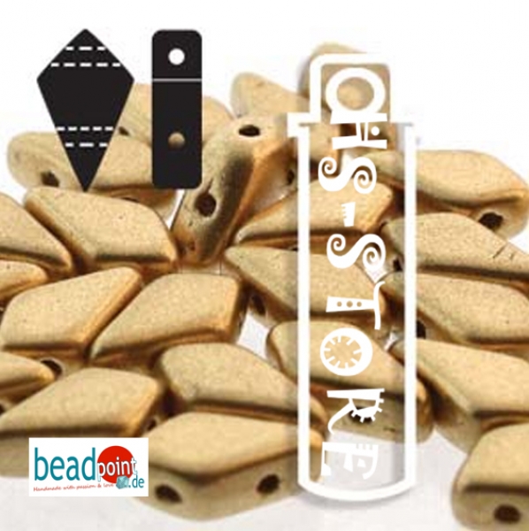 9X5MM 2HL KITE BEAD BRONZE PALE GOLD 24GM/TB