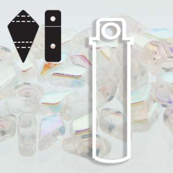 9X5MM 2HL KITE BEAD CRYSTAL AB 24GM/TB