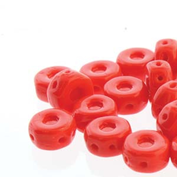 OCTO 8X4MM 3HL COIN RED OPAQUE 25 PC