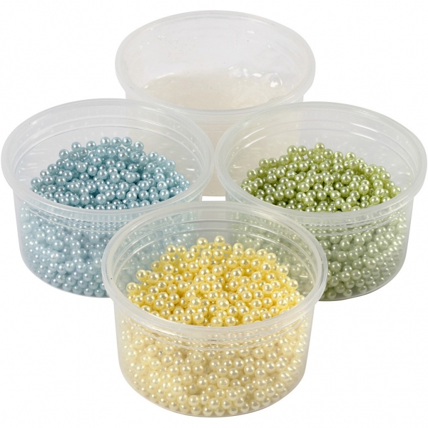 Pearl Clay®, 3x25 g, 38 g, Hellblau, Hellgrün, Hellgelb, 1Se