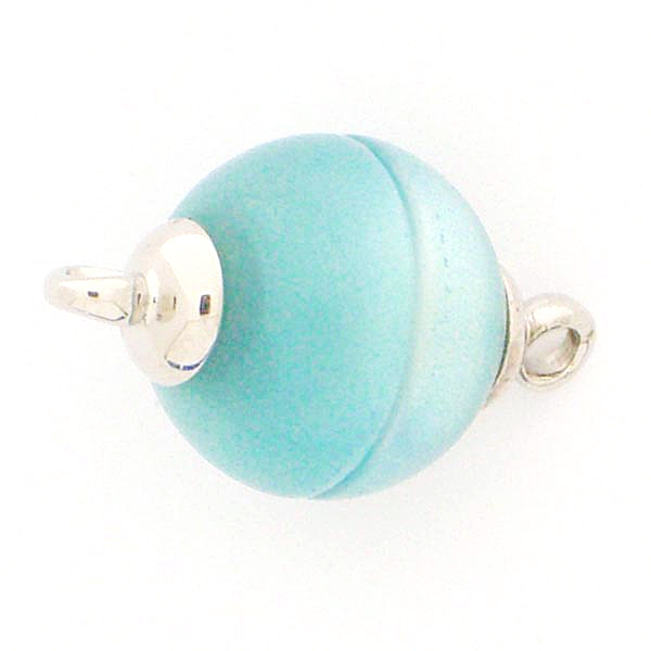 Magnetschließe 12 mm Auflage aus echtem Rhodium