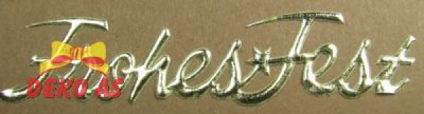Borde selbstklebend Frohes Fest gold 25mm 1 Wort