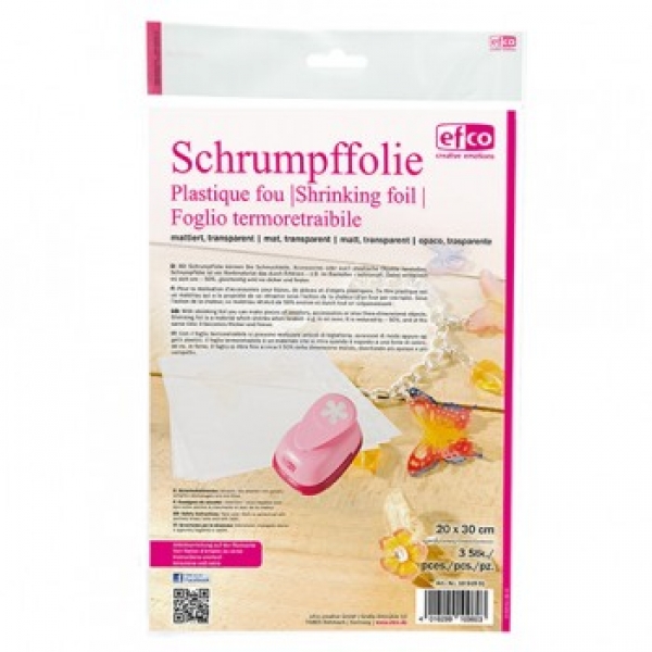 Schrumpffolie 20 x 30 cm transparent 3 Stk. mattiert
