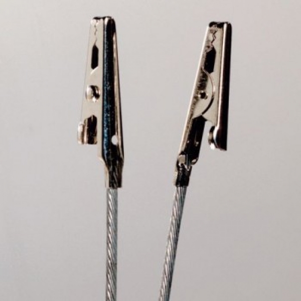 Krokodilsklammer 31 +  55 mm mit Draht