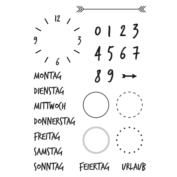 Stempel Clear Kalender 2 transparent A7 / 74 x 105 mm 26 - t