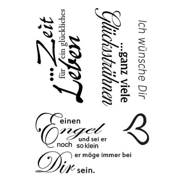 Stempel Clear Ich wünsche Dir transparent A7 / 74 x 105 mm 5