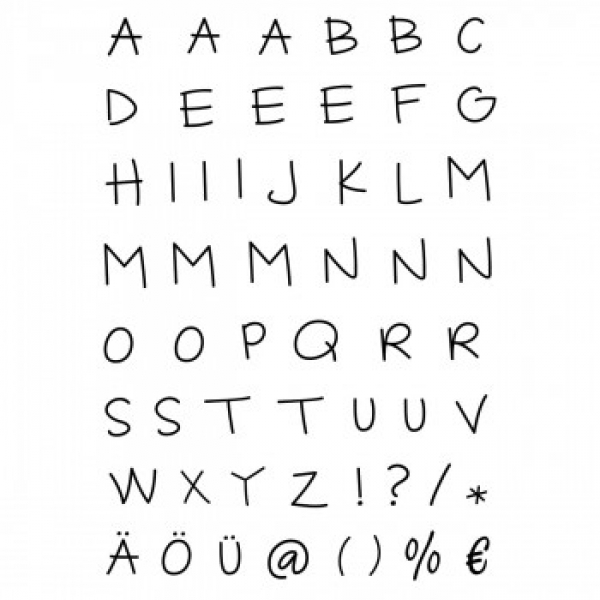 Stempel Clear Alphabet Großbuchstaben transparent A7 / 74 x