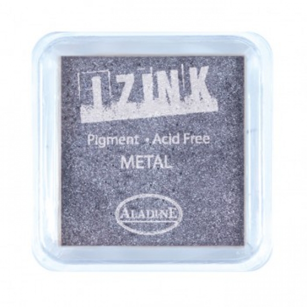 IZINK Pigment Stempelkissen Metal silver blue 5,1 x 5,1 x 2,