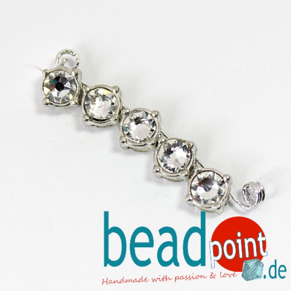 Crystaletts micro LINX 5mm Crystal / slvr 5 Stück