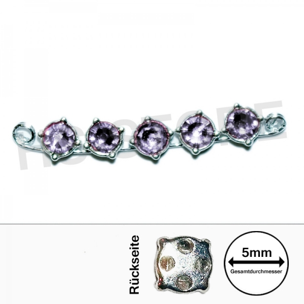 Crystaletts micro LINX 5mm provence lavender/ slvr 5 Stück