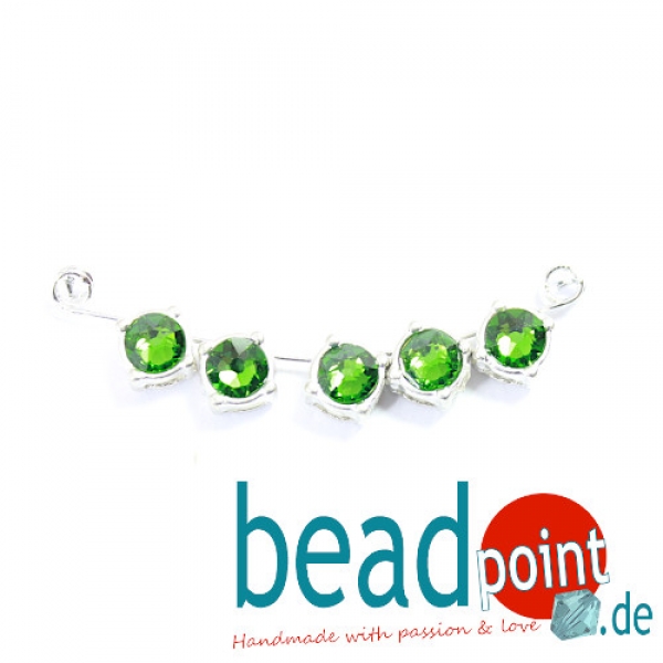 Crystaletts micro LINX 5mm fern green/ slvr 5 Stück
