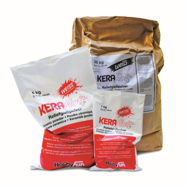 Keraflott Gießmasse 1kg Btl weiß