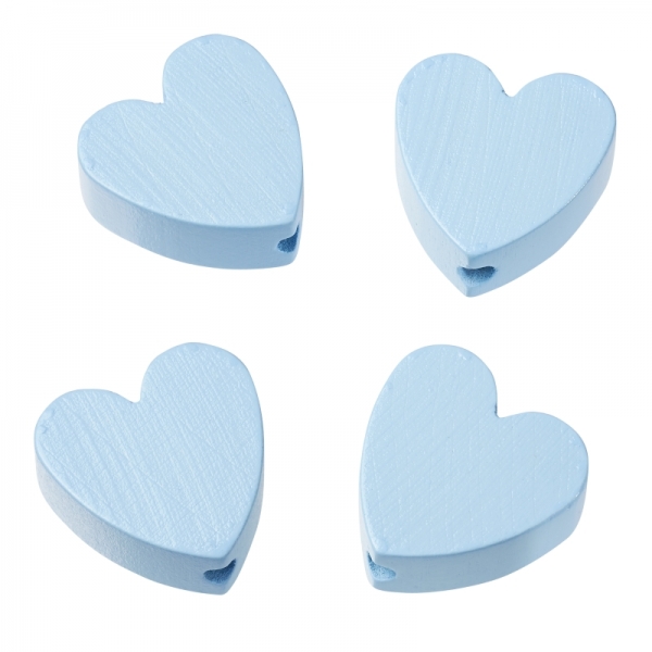 Schnulli-Herz 20 x 20 x 8 mm, DL 3 mm, hellblau,