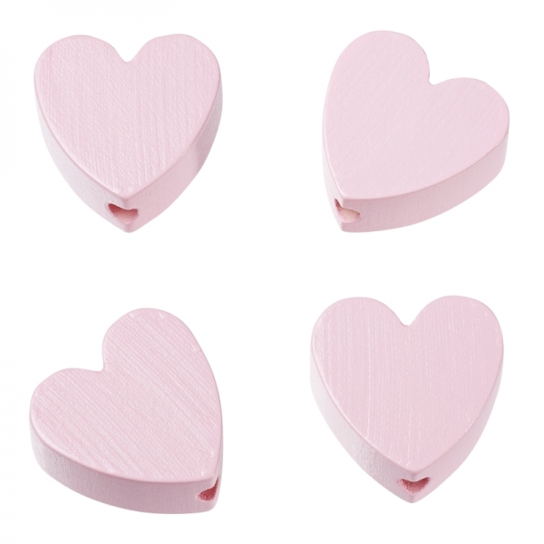 Schnulli-Herz 20 x 20 x 8 mm, DL 3 mm, rosé,