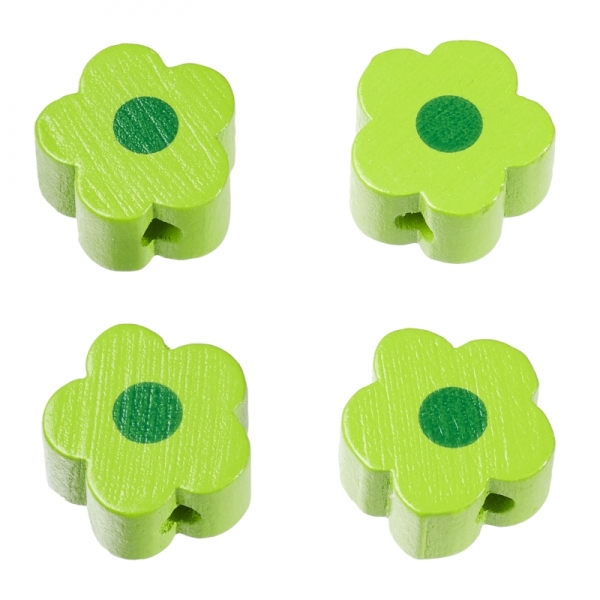 Schnulli-Blümchen 16 x 15,5 x 8 mm, DL 3 mm, apfelgrün,