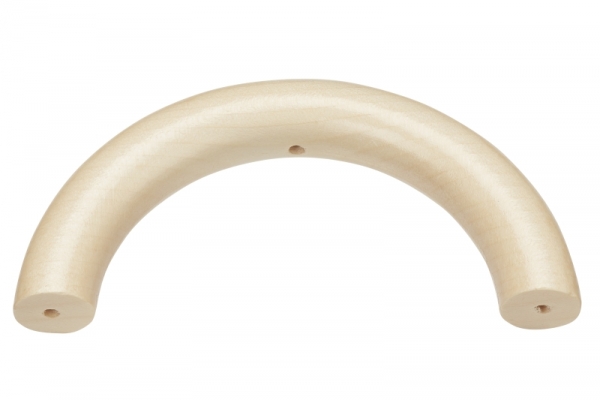 Schnulli-Halbring 100/14 mm, natur-hell, 3 Bohrungen