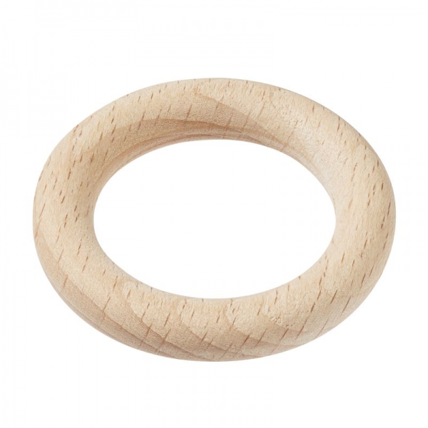 Schnulli-Holzring 48 x 8 mm, Buche natur, Btl. à 4 St.