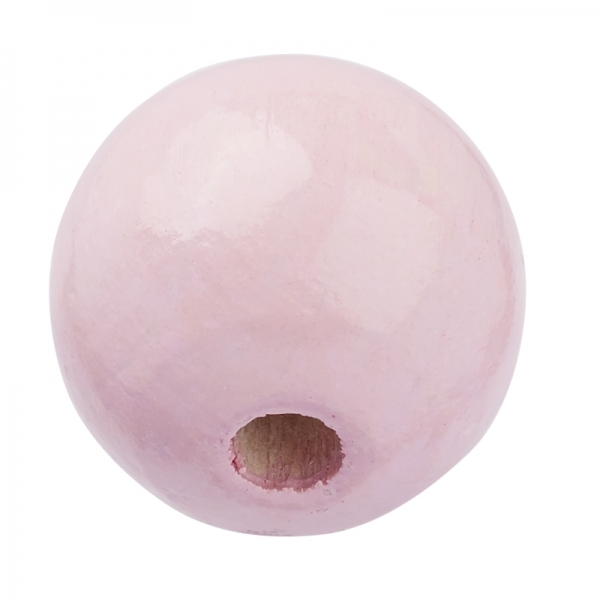 Schnulli-Holzperle 15 mm, rose, Btl. a 12 St.