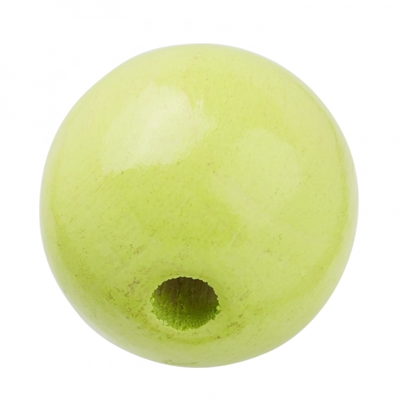 Schnulli-Holzperle 15 mm, lemon, Btl. a 12 St.