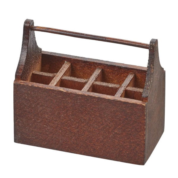 Werkzeugbox, 4,6 x 2,4 x 4 cm, braun,