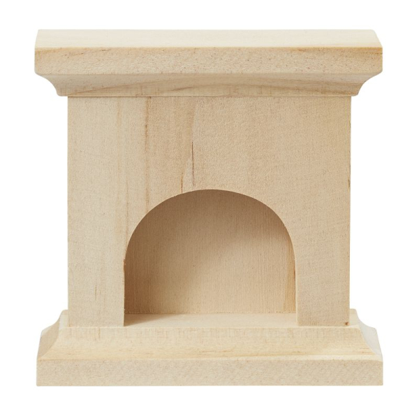Kamin aus Holz 6,5 x 6,7 x 2,2 cm, natur