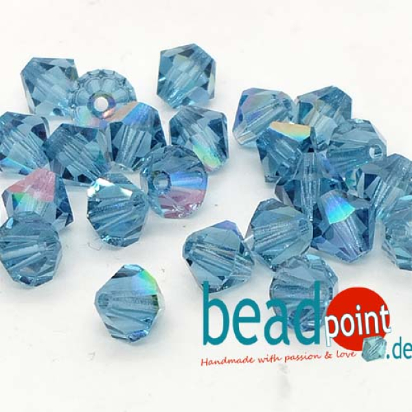 MC Bead 451 Bicone 3mm Malibu Blue AB 50 Stück